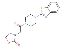 3-{2-[4-(1,3-benzothiazol-2-yl)-1-piperazinyl]-2-oxoethyl}-1,3-oxazolidin-2-one