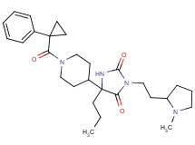 3-[2-(1-methyl-2-pyrrolidinyl)ethyl]-5-{1-[(1-phenylcyclopropyl)carbonyl]-4-piperidinyl}-5-propyl-2,4-imidazolidinedione