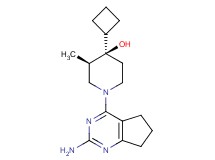 (3R*,4R*)-1-(2-amino-6,7-dihydro-5H-cyclopenta[d]pyrimidin-4-yl)-4-cyclobutyl-3-methyl-4-piperidinol