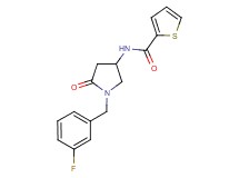 N-[1-(3-fluorobenzyl)-5-oxo-3-pyrrolidinyl]-2-thiophenecarboxamide