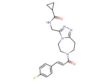 N-({7-[(2E)-3-(4-fluorophenyl)-2-propenoyl]-6,7,8,9-tetrahydro-5H-[1,2,4]triazolo[4,3-d][1,4]diazepin-3-yl}methyl)cyclopropanecarboxamide