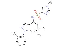 N-[6,6-dimethyl-1-(2-methylphenyl)-4,5,6,7-tetrahydro-1H-indazol-4-yl]-1-methyl-1H-imidazole-4-sulfonamide