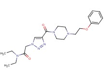 N,N-diethyl-2-(4-{[4-(2-phenoxyethyl)-1-piperazinyl]carbonyl}-1H-1,2,3-triazol-1-yl)acetamide