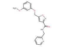 5-[(3-methoxyphenoxy)methyl]-N-(2-pyridinylmethyl)-3-isoxazolecarboxamide