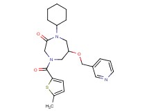 1-cyclohexyl-4-[(5-methyl-2-thienyl)carbonyl]-6-(3-pyridinylmethoxy)-1,4-diazepan-2-one