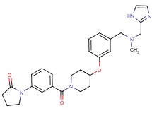 1-(3-{[4-(3-{[(1H-imidazol-2-ylmethyl)(methyl)amino]methyl}phenoxy)-1-piperidinyl]carbonyl}phenyl)-2-pyrrolidinone