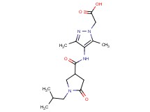 (4-{[(1-isobutyl-5-oxopyrrolidin-3-yl)carbonyl]amino}-3,5-dimethyl-1H-pyrazol-1-yl)acetic acid