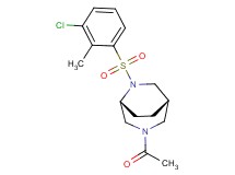 (1S*,5R*)-3-acetyl-6-[(3-chloro-2-methylphenyl)sulfonyl]-3,6-diazabicyclo[3.2.2]nonane