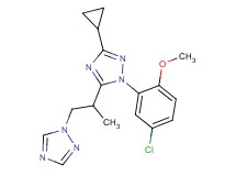 1-(5-chloro-2-methoxyphenyl)-3-cyclopropyl-5-[1-methyl-2-(1H-1,2,4-triazol-1-yl)ethyl]-1H-1,2,4-triazole