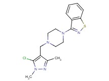3-{4-[(5-chloro-1,3-dimethyl-1H-pyrazol-4-yl)methyl]piperazin-1-yl}-1,2-benzisothiazole