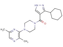 3-{4-[(3-cyclohexyl-1H-pyrazol-4-yl)carbonyl]-1-piperazinyl}-2,5-dimethylpyrazine