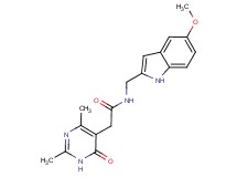 2-(2,4-dimethyl-6-oxo-1,6-dihydropyrimidin-5-yl)-N-[(5-methoxy-1H-indol-2-yl)methyl]acetamide