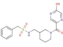 N-({1-[(5-hydroxypyrazin-2-yl)carbonyl]piperidin-3-yl}methyl)-1-phenylmethanesulfonamide