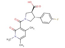 (3S*,4R*)-4-(4-fluorophenyl)-1-[(1,4,6-trimethyl-2-oxo-1,2-dihydropyridin-3-yl)carbonyl]pyrrolidine-3-carboxylic acid