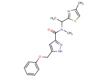 N-methyl-N-[1-(4-methyl-1,3-thiazol-2-yl)ethyl]-5-(phenoxymethyl)-1H-pyrazole-3-carboxamide