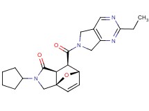 (3aR*,6S*,7R*,7aS*)-2-cyclopentyl-7-[(2-ethyl-5,7-dihydro-6H-pyrrolo[3,4-d]pyrimidin-6-yl)carbonyl]-2,3,7,7a-tetrahydro-3a,6-epoxyisoindol-1(6H)-one