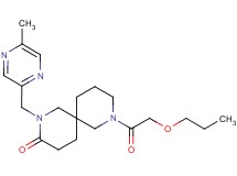 2-[(5-methylpyrazin-2-yl)methyl]-8-(propoxyacetyl)-2,8-diazaspiro[5.5]undecan-3-one
