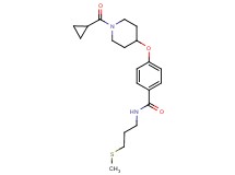 4-{[1-(cyclopropylcarbonyl)-4-piperidinyl]oxy}-N-[3-(methylthio)propyl]benzamide