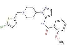 N-(1-{1-[(5-chloro-2-thienyl)methyl]-4-piperidinyl}-1H-pyrazol-5-yl)-2-methoxybenzamide