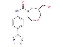 6-(hydroxymethyl)-N-[4-(1H-tetrazol-1-yl)phenyl]-1,4-oxazepane-4-carboxamide
