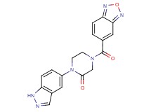 4-(2,1,3-benzoxadiazol-5-ylcarbonyl)-1-(1H-indazol-5-yl)-2-piperazinone
