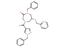 1-benzyl-4-[(1-benzyl-1H-pyrazol-4-yl)carbonyl]-6-(2-pyridinylmethoxy)-1,4-diazepan-2-one