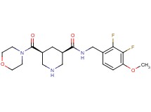 (3R*,5S*)-N-(2,3-difluoro-4-methoxybenzyl)-5-(morpholin-4-ylcarbonyl)piperidine-3-carboxamide