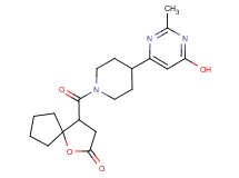 4-{[4-(6-hydroxy-2-methyl-4-pyrimidinyl)-1-piperidinyl]carbonyl}-1-oxaspiro[4.4]nonan-2-one