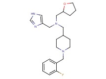 1-[1-(2-fluorobenzyl)-4-piperidinyl]-N-(1H-imidazol-4-ylmethyl)-N-(tetrahydro-2-furanylmethyl)methanamine