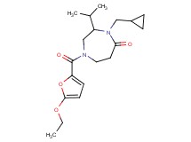 4-(cyclopropylmethyl)-1-(5-ethoxy-2-furoyl)-3-isopropyl-1,4-diazepan-5-one