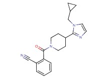 2-({4-[1-(cyclopropylmethyl)-1H-imidazol-2-yl]-1-piperidinyl}carbonyl)benzonitrile