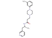 3-[4-(3-methylphenyl)-1-piperazinyl]-N-[1-methyl-2-(3-pyridinyl)ethyl]propanamide
