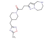 2-(3-{4-[(5-methyl-1,2,4-oxadiazol-3-yl)methyl]-1-piperidinyl}-3-oxopropyl)-5,6,7,8-tetrahydro-4H-pyrazolo[1,5-a][1,4]diazepine hydrochloride