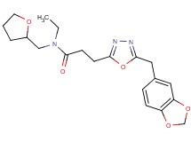 3-[5-(1,3-benzodioxol-5-ylmethyl)-1,3,4-oxadiazol-2-yl]-N-ethyl-N-(tetrahydro-2-furanylmethyl)propanamide