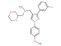 (1,4-dioxan-2-ylmethyl){[3-(3-fluorophenyl)-1-(4-methoxyphenyl)-1H-pyrazol-4-yl]methyl}methylamine