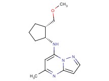 N-[(1R*,2S*)-2-(methoxymethyl)cyclopentyl]-5-methylpyrazolo[1,5-a]pyrimidin-7-amine