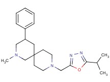 9-[(5-isopropyl-1,3,4-oxadiazol-2-yl)methyl]-2-methyl-4-phenyl-2,9-diazaspiro[5.5]undecane