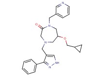 6-(cyclopropylmethoxy)-4-[(3-phenyl-1H-pyrazol-4-yl)methyl]-1-(3-pyridinylmethyl)-1,4-diazepan-2-one