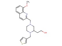2-[4-[(8-methoxy-2-quinolinyl)methyl]-1-(3-thienylmethyl)-2-piperazinyl]ethanol