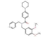 N-(3,4-dimethoxybenzyl)-4-(1-piperidinyl)-N-(4-pyridinylmethyl)benzamide