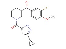 {1-[(3-cyclopropyl-1H-pyrazol-5-yl)carbonyl]-3-piperidinyl}(3-fluoro-4-methoxyphenyl)methanone