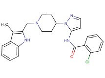 2-chloro-N-(1-{1-[(3-methyl-1H-indol-2-yl)methyl]-4-piperidinyl}-1H-pyrazol-5-yl)benzamide