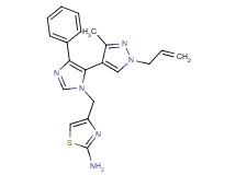 4-{[5-(1-allyl-3-methyl-1H-pyrazol-4-yl)-4-phenyl-1H-imidazol-1-yl]methyl}-1,3-thiazol-2-amine