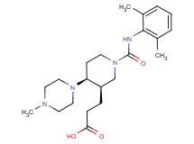 3-[(3R*,4S*)-1-{[(2,6-dimethylphenyl)amino]carbonyl}-4-(4-methylpiperazin-1-yl)piperidin-3-yl]propanoic acid
