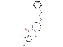1-[(4-chloro-1,3-dimethyl-1H-pyrazol-5-yl)carbonyl]-4-(3-phenylpropyl)-1,4-diazepane