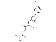 N~2~-[(dimethylamino)carbonyl]-N~1~-{[1-(3-methoxyphenyl)-1H-pyrazol-4-yl]methyl}-N~1~-methylglycinamide