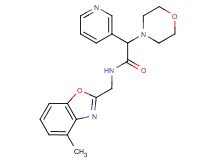 N-[(4-methyl-1,3-benzoxazol-2-yl)methyl]-2-(4-morpholinyl)-2-(3-pyridinyl)acetamide