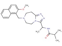 N-(1-{7-[(2-methoxy-1-naphthyl)methyl]-6,7,8,9-tetrahydro-5H-[1,2,4]triazolo[4,3-d][1,4]diazepin-3-yl}ethyl)-2-methylpropanamide