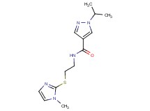 1-isopropyl-N-{2-[(1-methyl-1H-imidazol-2-yl)thio]ethyl}-1H-pyrazole-4-carboxamide