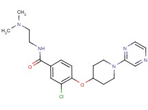 3-chloro-N-[2-(dimethylamino)ethyl]-4-[(1-pyrazin-2-ylpiperidin-4-yl)oxy]benzamide